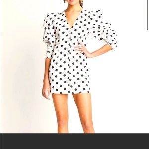 Small Choosy balloon sleeve polka dot dress